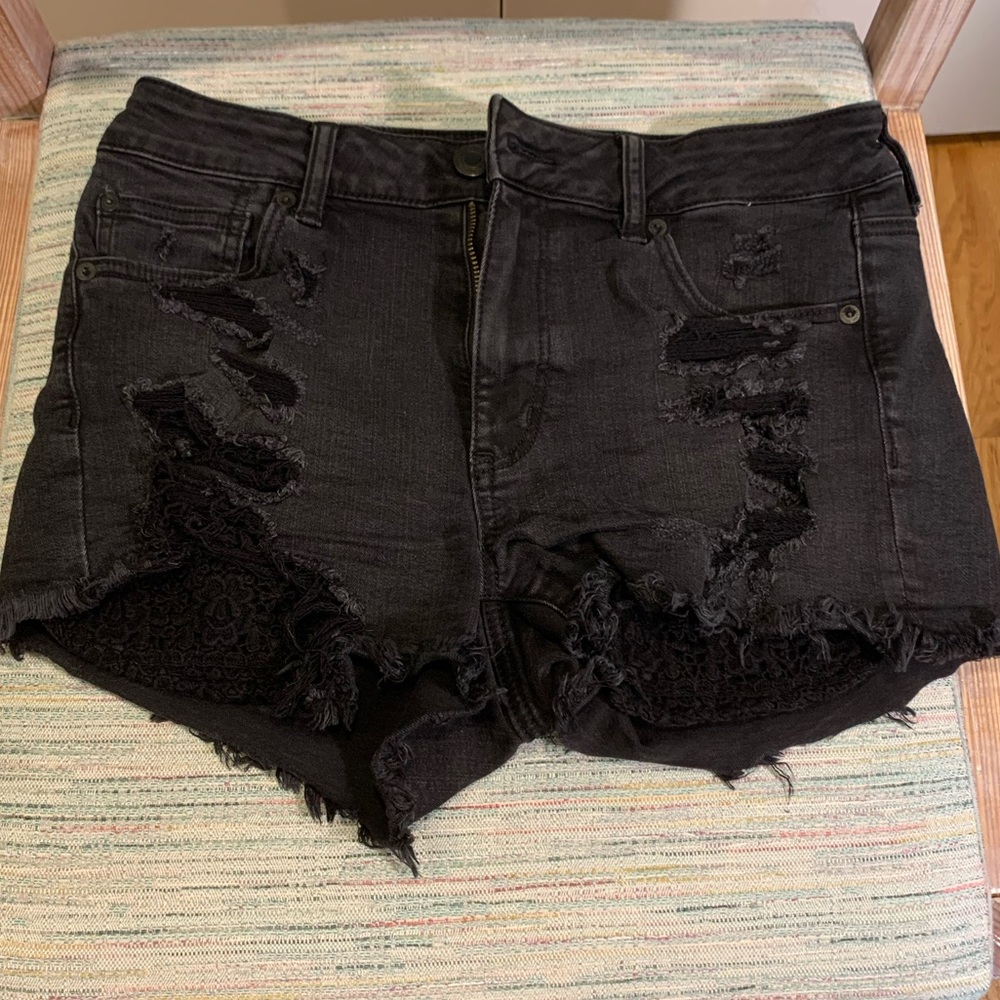 American Eagle ripped jean shorts